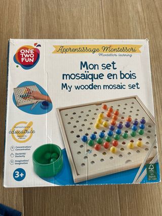 Juego de mosaico de madera Montessori
