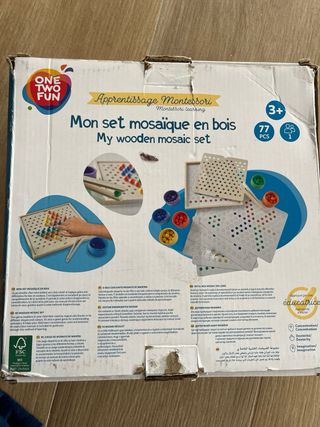 Juego de mosaico de madera Montessori