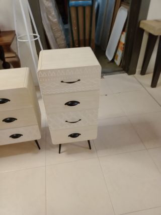 Sinfonier madera beige y blanco