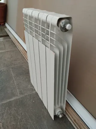 Radiador blanco de metal 5 módulos