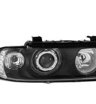 Faros delanteros Angel Eyes Negros para BMW E39