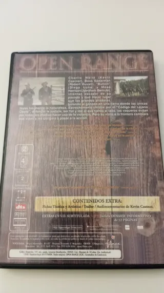 DVD Open Range (Español)