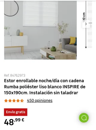 Cortina de tela blanca