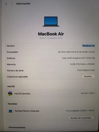 MacBook Air 2019 Plata