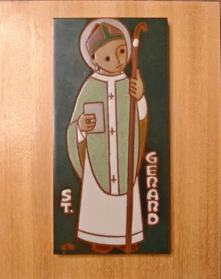 Cuadro Cerámica San Gerardo Marco Madera