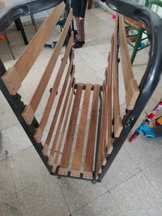 Cama Plegable Metálica y Madera