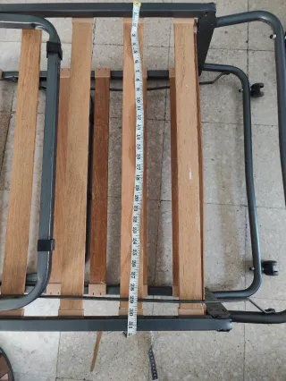 Cama Plegable Metálica y Madera