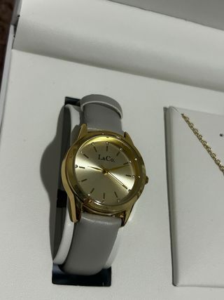 Conjunto L&Co Timepieces: Reloj y Collar
