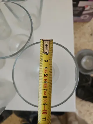 Set de 7 vasos de cristal