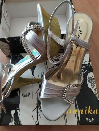 Scarpe sexy Mannika argento