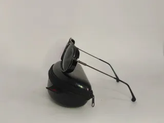 Gafas de Sol Negras con Plateado Polarizadas Retro