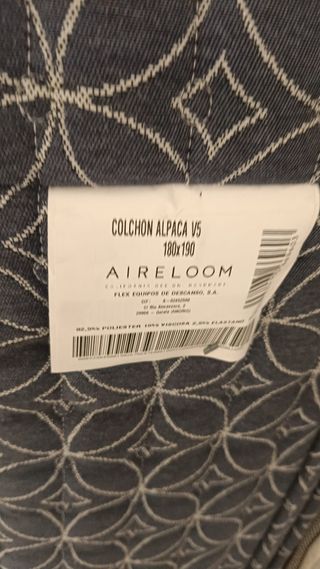Colchón 180x190 Alpaca v5 Aireloom nuevo