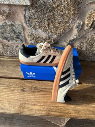 Zapatillas Adidas Samba OG W Beige/Negro
