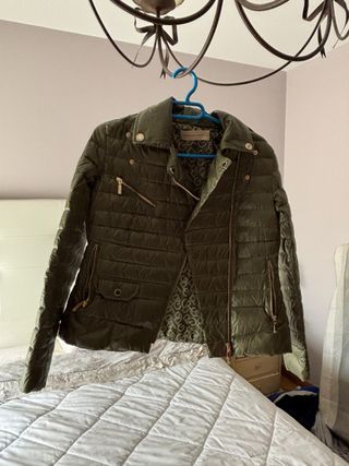 Cazadora ligera plumífero verde militar , S