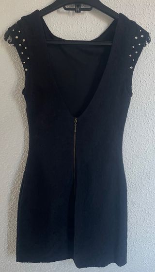 Vestido Zara Negro con Pedrería