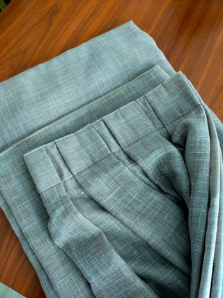 Cortinas de salón beige de tela