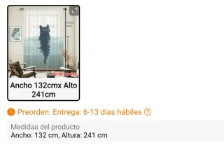 Cortina Transparente Gato Multicolor