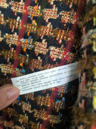 Chaqueta Zara flecos multicolor