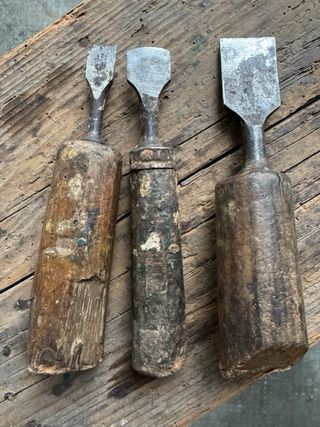 Set di 3 Scalpelli Antichi da Falegname