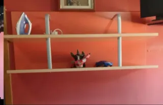 Estantería doble madera y metal