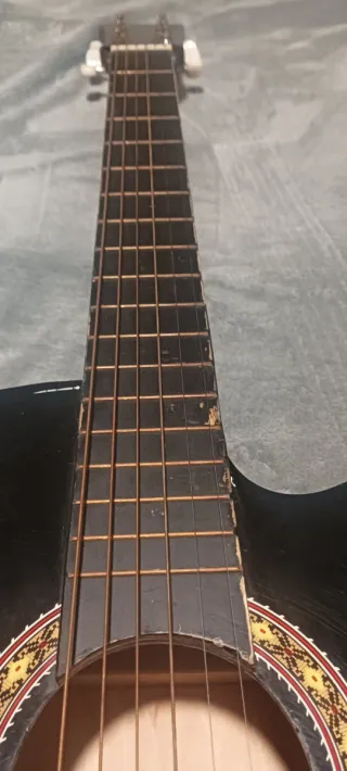 Guitarra Acústica Flamenca Negra