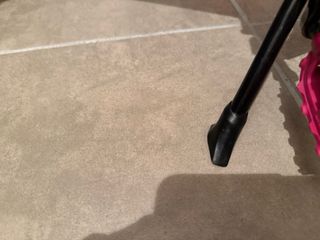 Bicicleta infantil rosa y negra