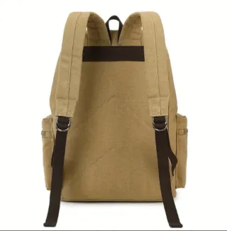 Mochila Caqui Casual, estilo Retro, Vintage. Nueva