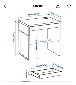 Escritorio Ikea MICKE blanco