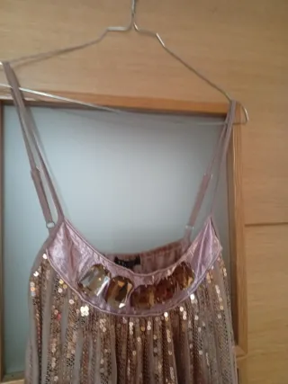 Vestido lentejuelas y cristales