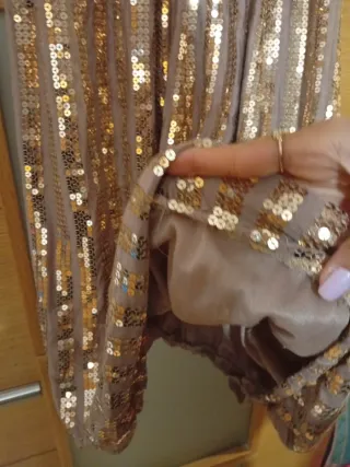 Vestido lentejuelas y cristales