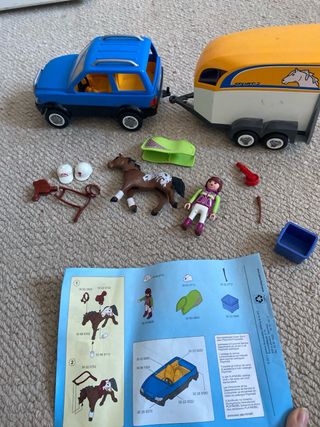 Playmobil 5223 Coche con Remolque Pony