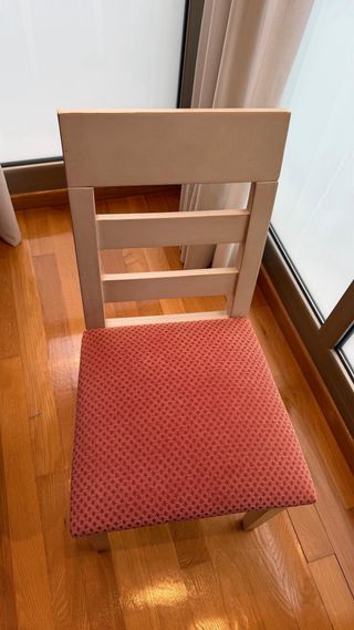 Sillas Comedor blancas de madera maciza. 4 uds