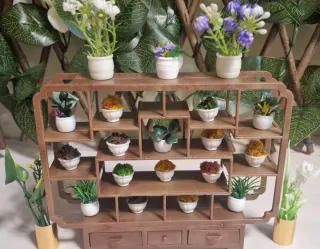 Expositor y plantas  para Sylvanian Families