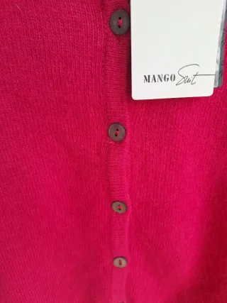Cardigan Mango Rosa fucsia, Talla S.