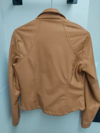 Chaqueta cuero marrón claro Talla L