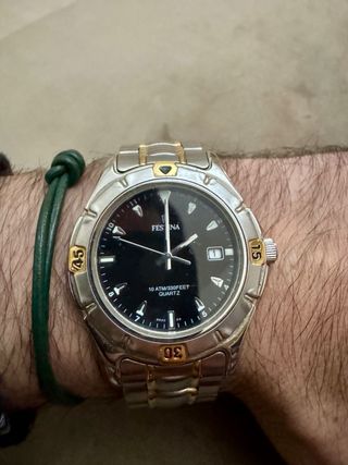 Reloj Festina Cronógrafo Acero y Oro