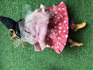 Brujita de la felicidad con escoba