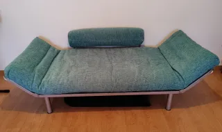 Diván Cama Turquesa y Plata