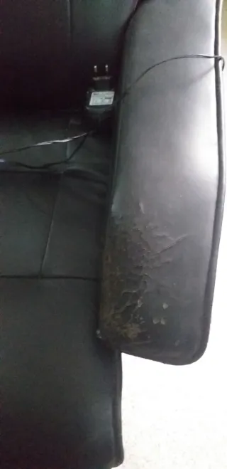 Sillón masaje piel sintética negro