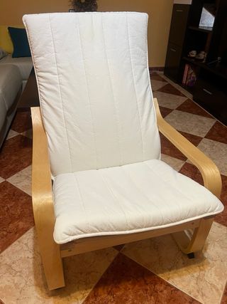 Sillón Poäng Ikea Madera y Tela sin uso