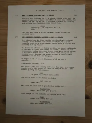 Guion Peaky Blinders - Temporada 1, Episodio 1