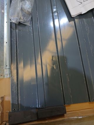 vidaXL Arriate Jardín Acero Galvanizado Gris