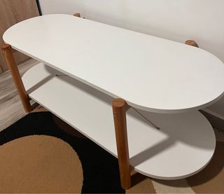 Mesa de centro blanca estilo nórdico – COMO NUEVA