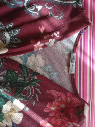 Vestido largo estampado floral talla única