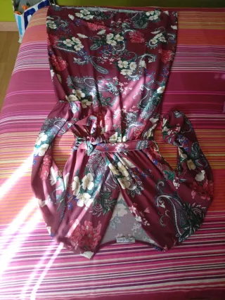 Vestido largo estampado floral talla única