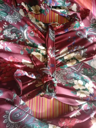 Vestido largo estampado floral talla única