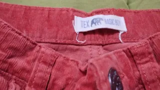 Pantalón pana niño rojo anaranjado. 6/7. Ajustable