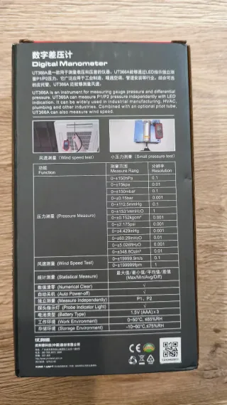 Manómetro Digital UNI-T UT366A