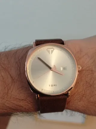 Reloj Tomi Hombre Marrón y Dorado