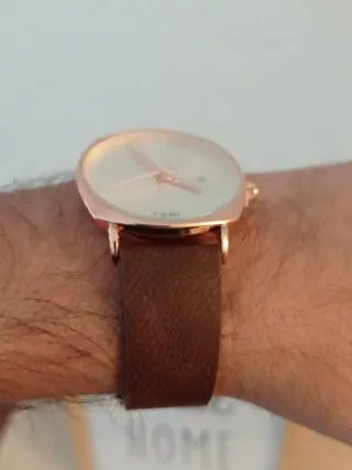 Reloj Tomi Hombre Marrón y Dorado